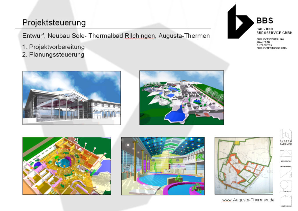 Entwurf, Neubau Sole- Thermalbad Rilchingen, Augusta Thermen